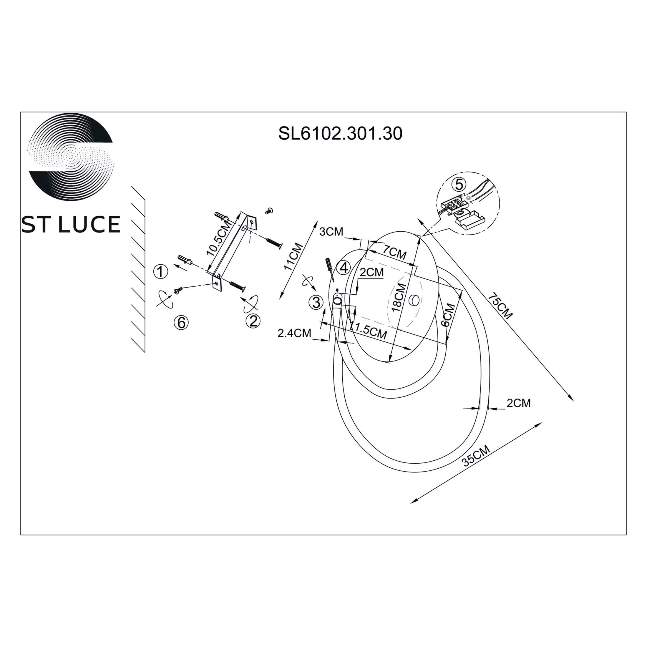 Бра ST LUCE Sagrato SL6102.301.30