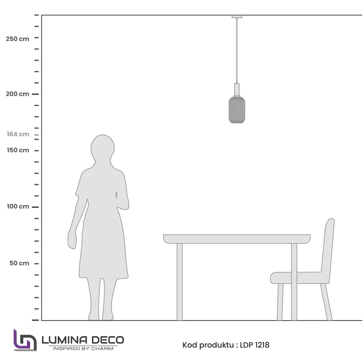 Подвесной светильник Lumina Deco Rico LDP 1218-1 WT+BK