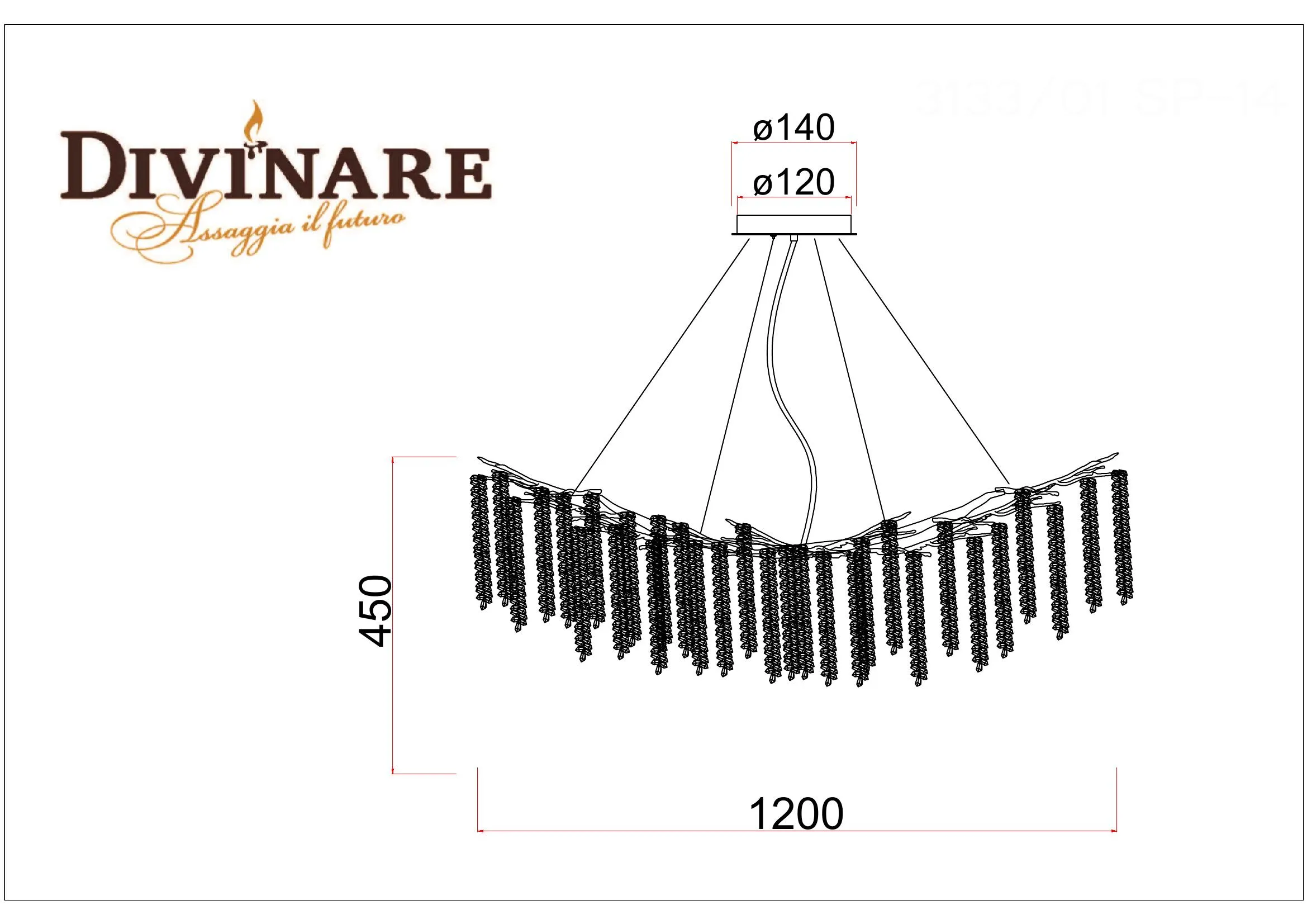 Люстра Divinare SALICE 3133/01 SP-14