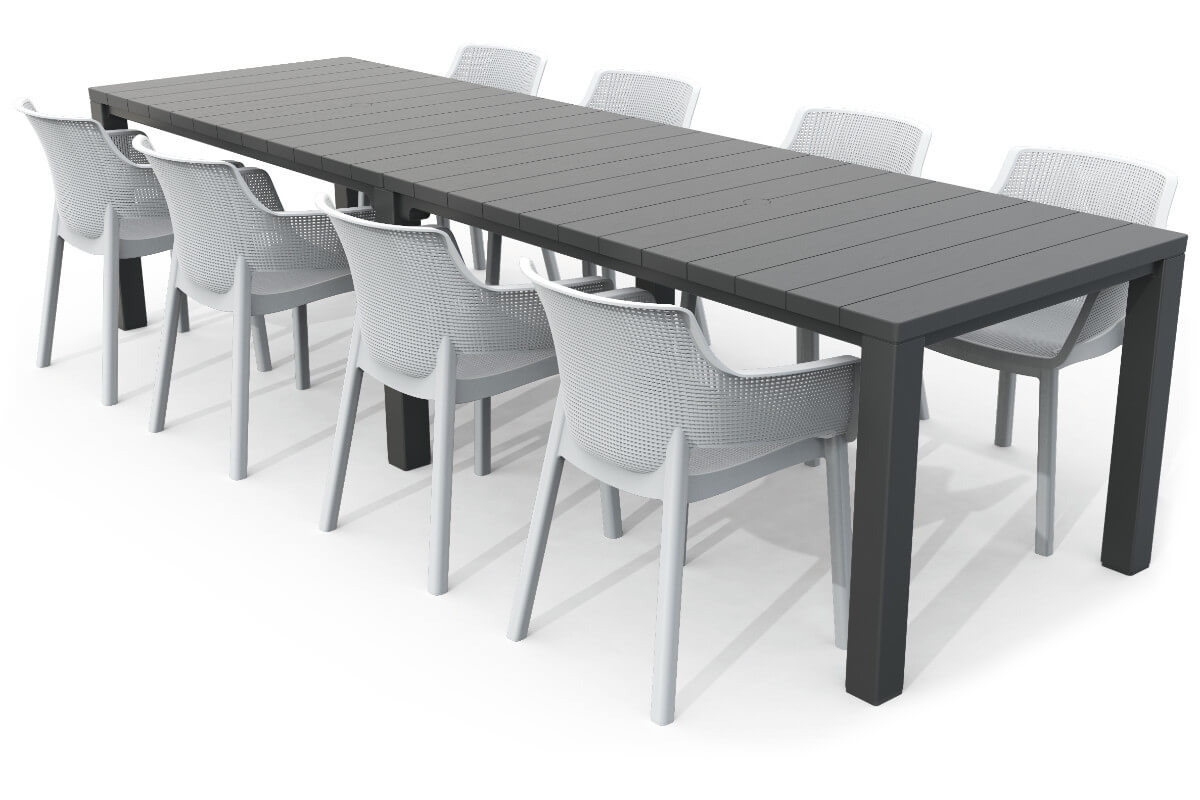 Стол раскладной Julie Double table 2 configurations Графит