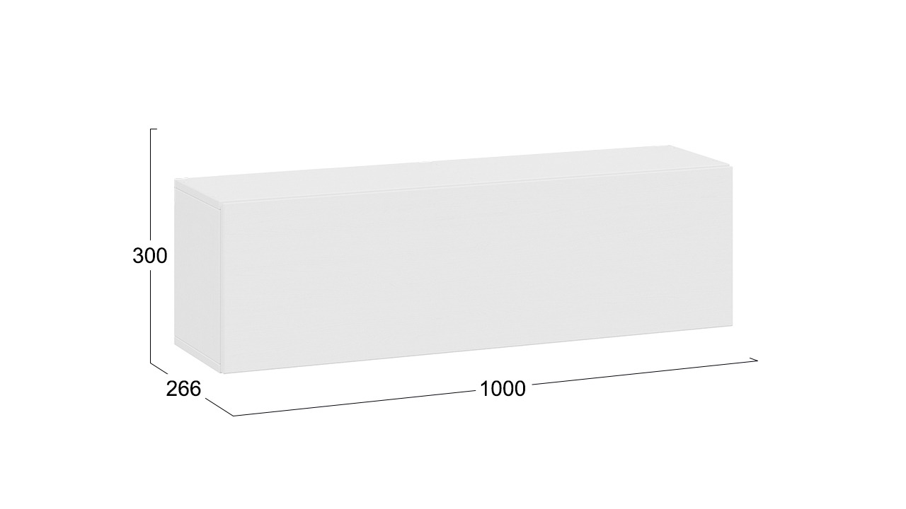 Шкаф навесной Денвер белый текстурный