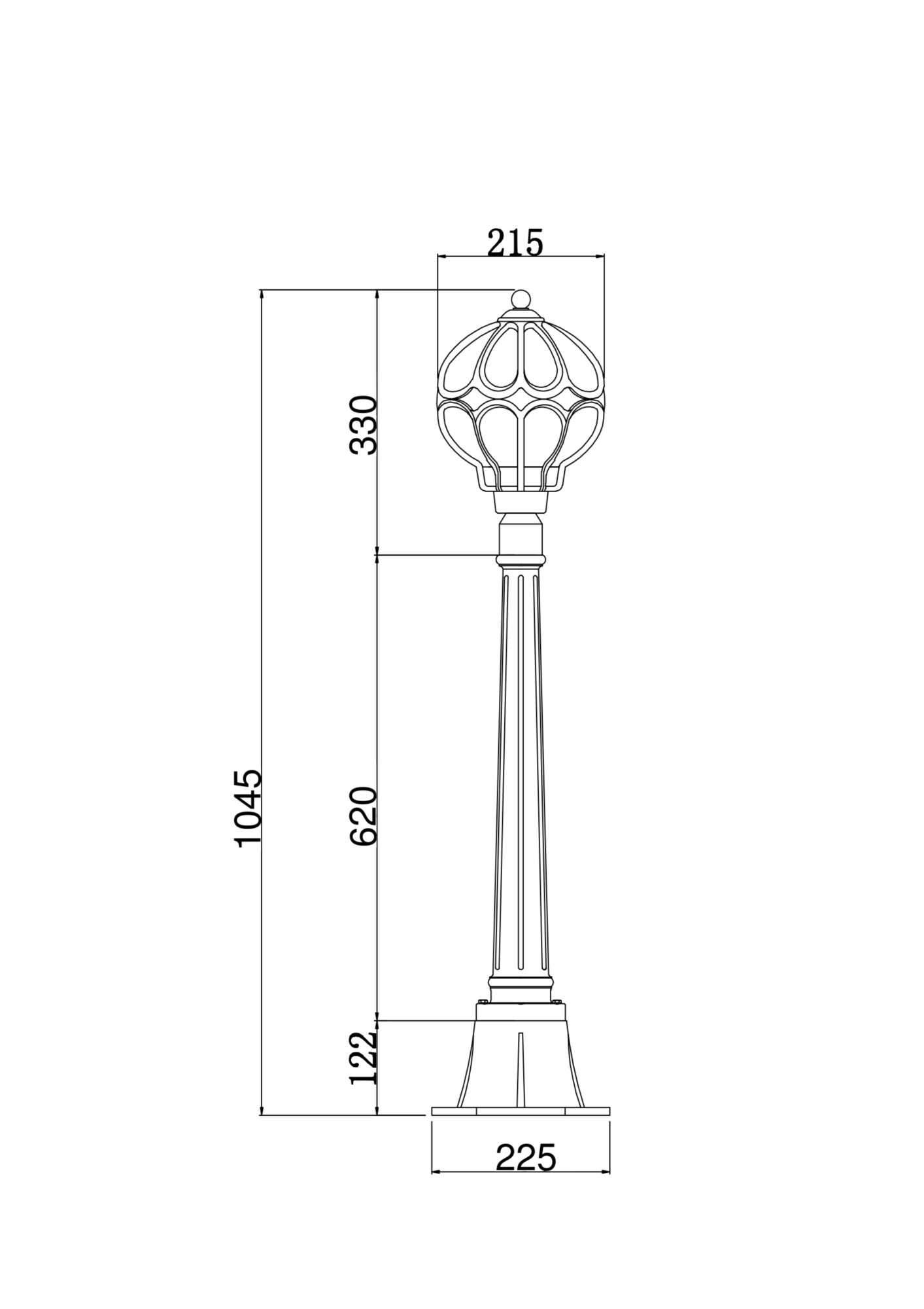 Уличный столб Maytoni Via O023FL-01G