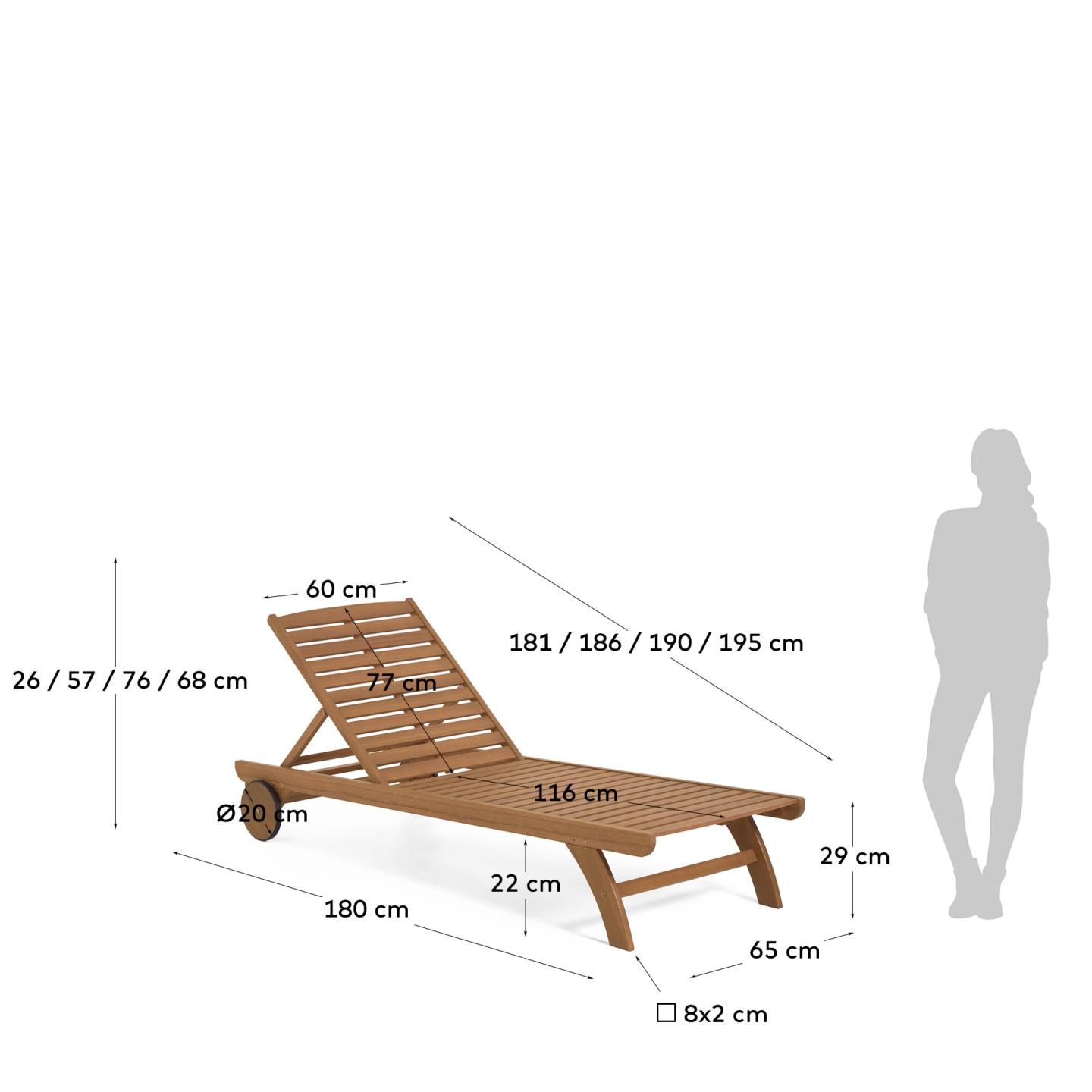 Шезлонг La Forma Beila из массива эвкалипта