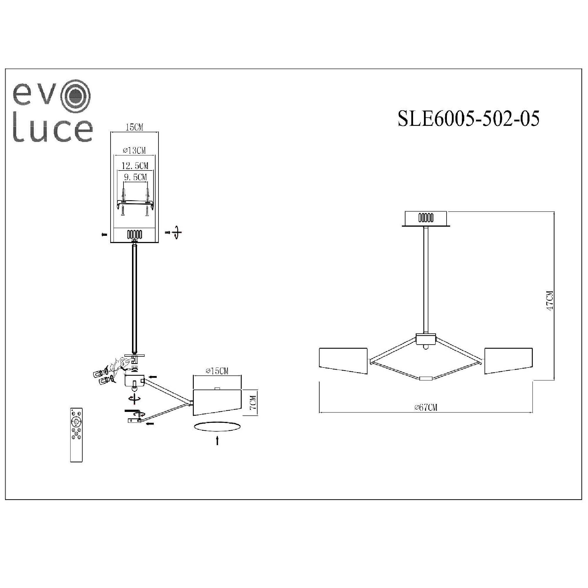 Люстра на штанге EVOLUCE VALLE SLE6005-502-05