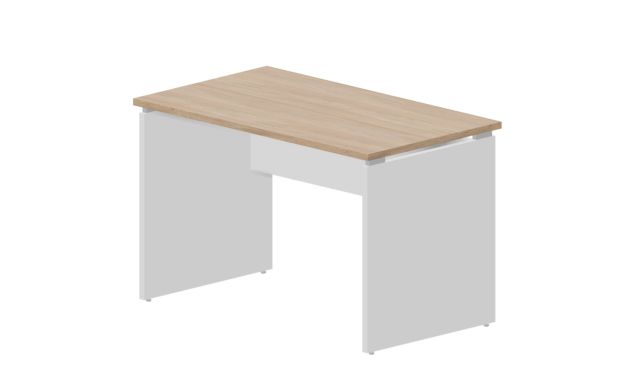 Офисный стол 1180х680х750мм Inspira (GDB) Домино (Domino) DMNS127OWBL светлый дуб / белый