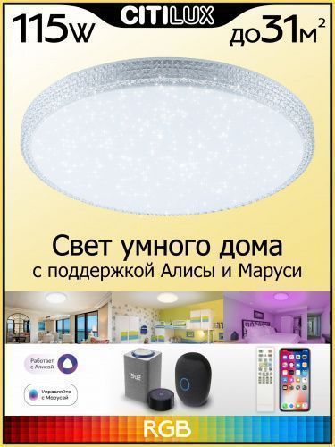 Потолочный светильник Citilux Альпина Смарт CL718A100G