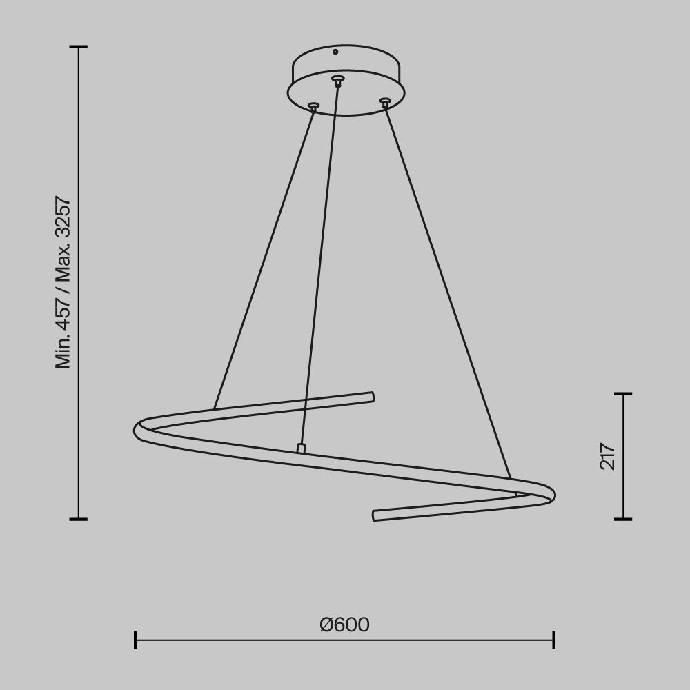 Подвесная люстра Maytoni Curve MOD242PL-L33BK