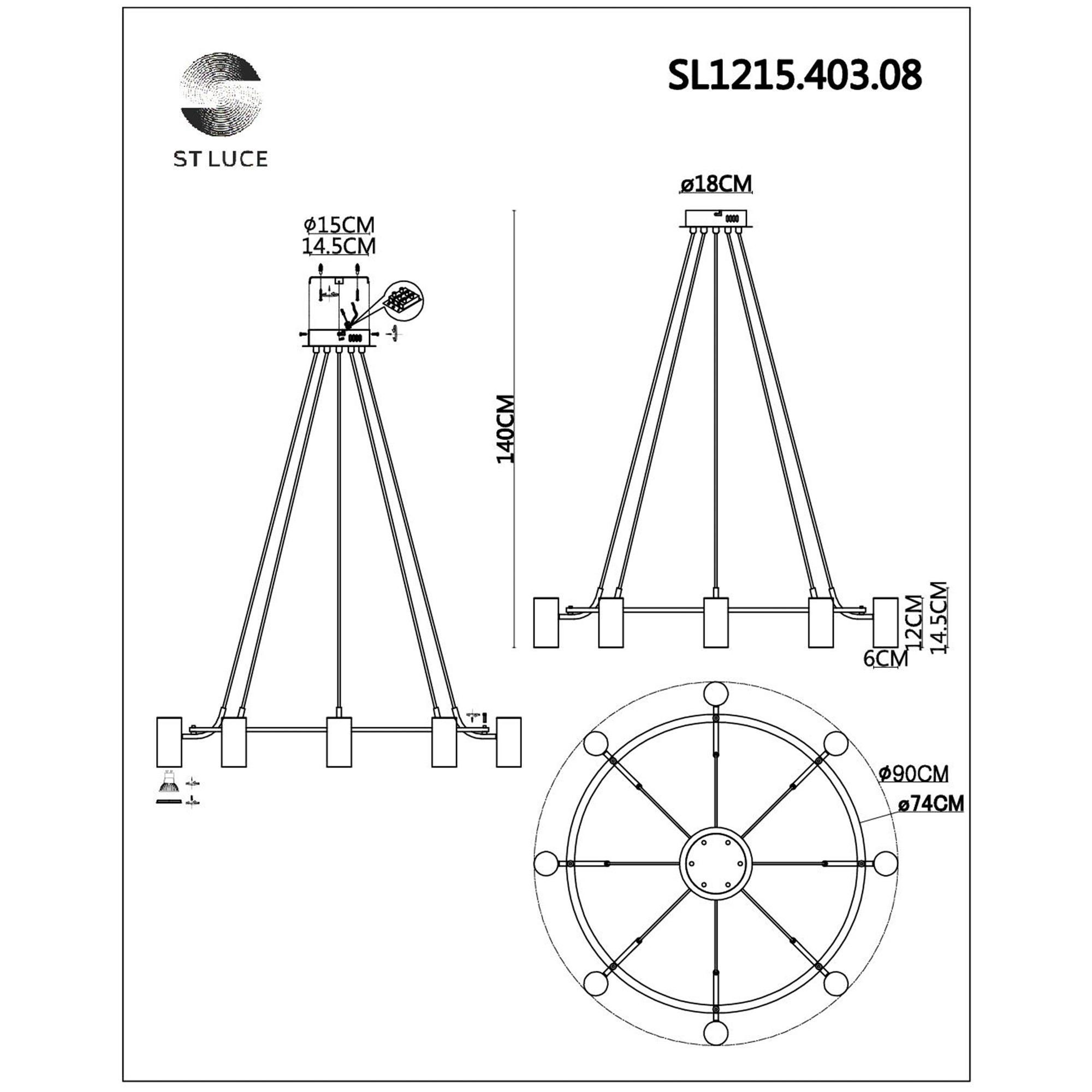 Подвесная люстра ST LUCE Talia SL1215.403.08