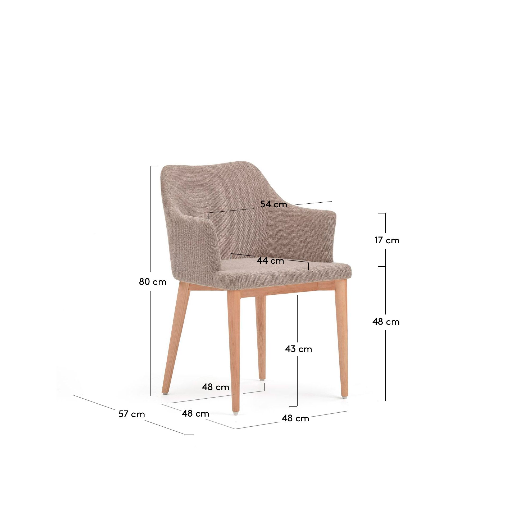 Стул La Forma Croft из коричневой синели