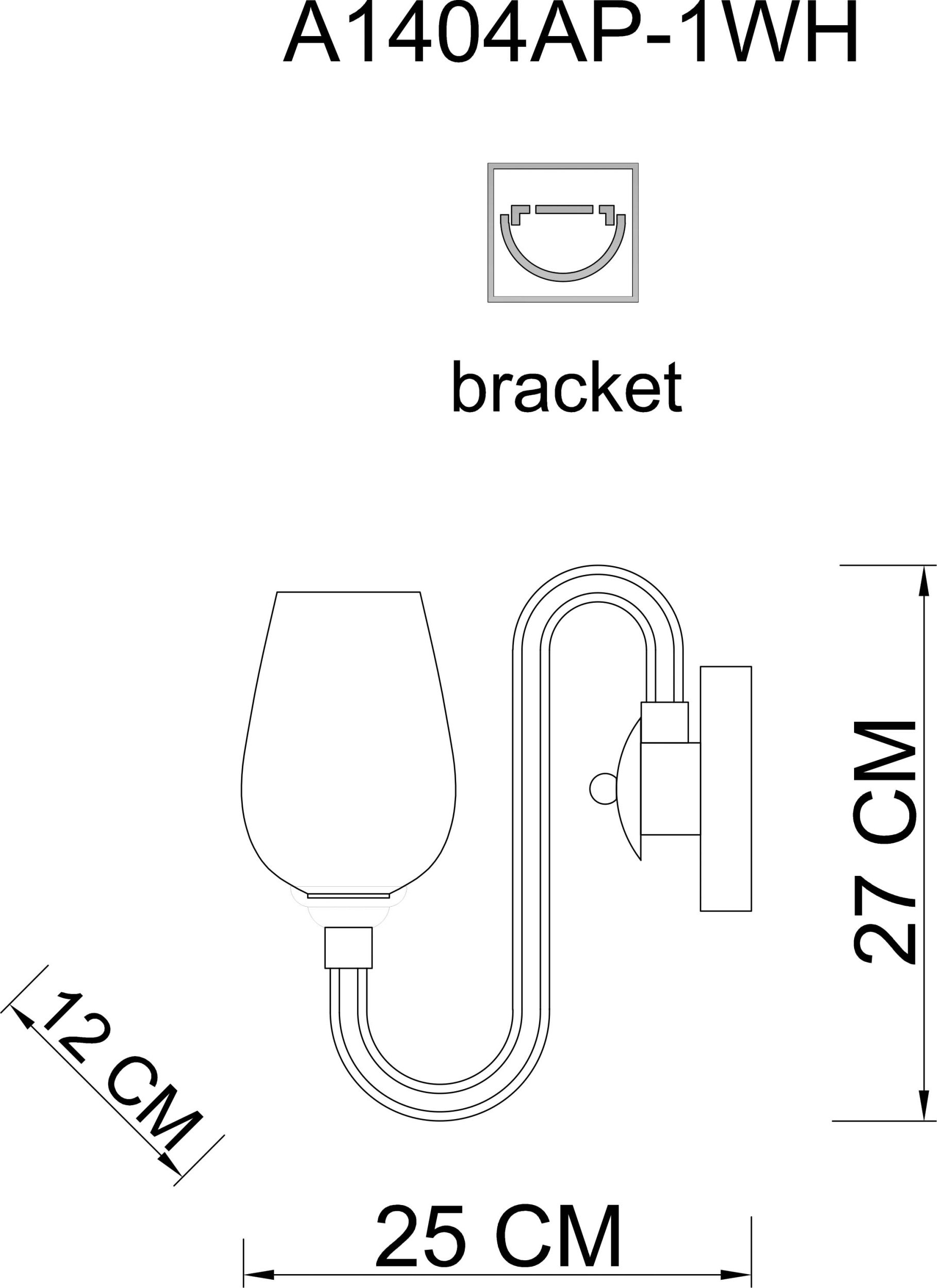 Бра настенное ARTE Lamp Lavinia A1404AP-1WH