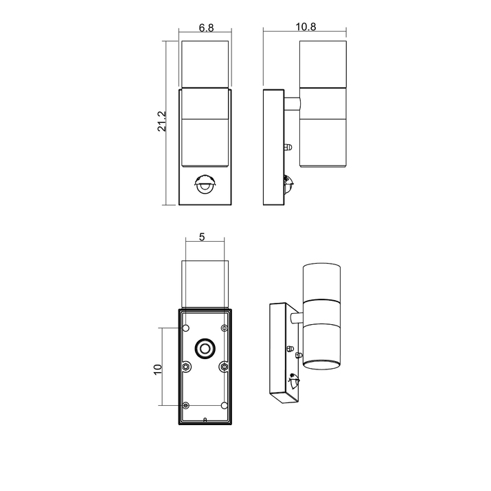 Уличный настенный светильник ARTE LAMP MISTERO A3322AL-2BK