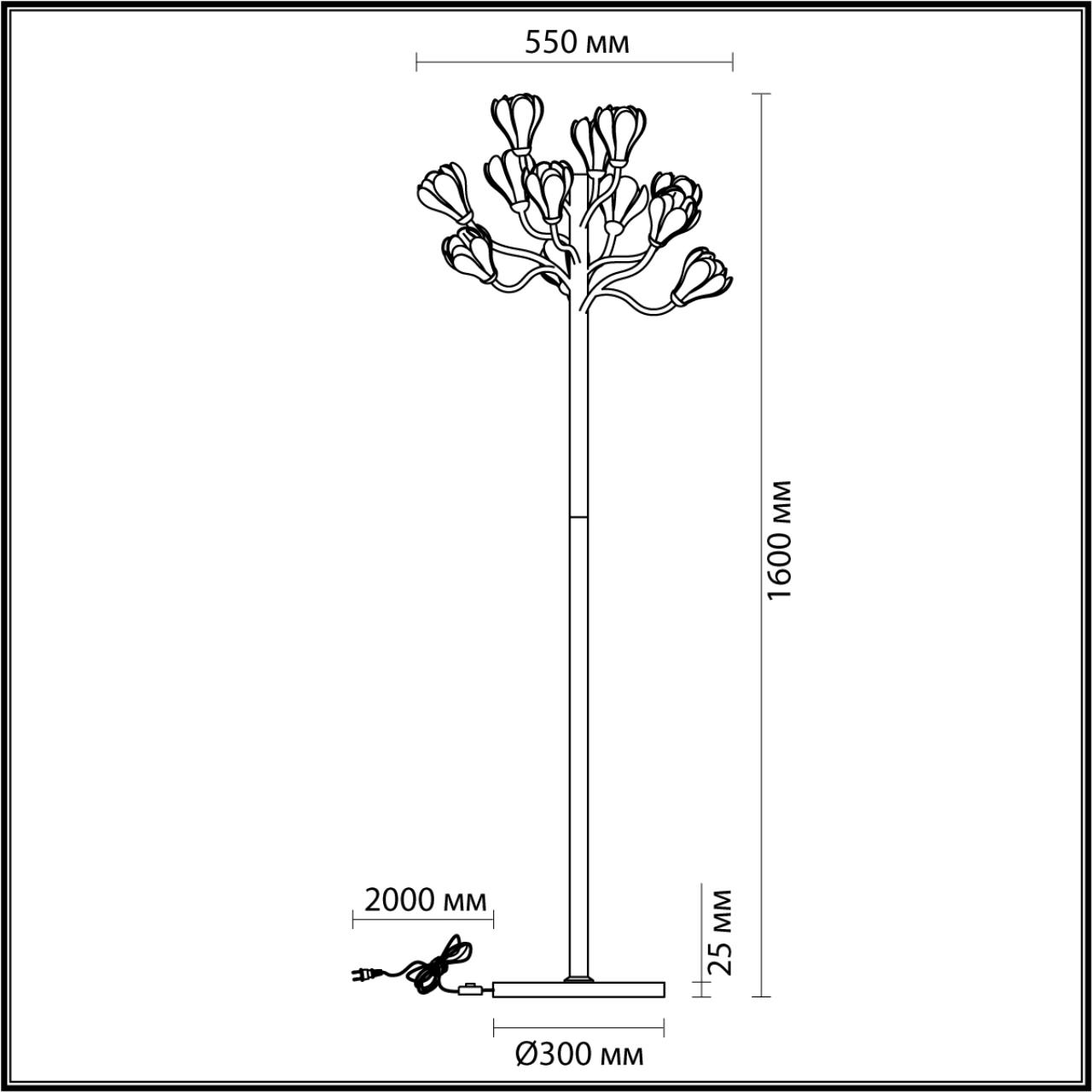 Торшер ODEON LIGHT GARDI 5090/12F