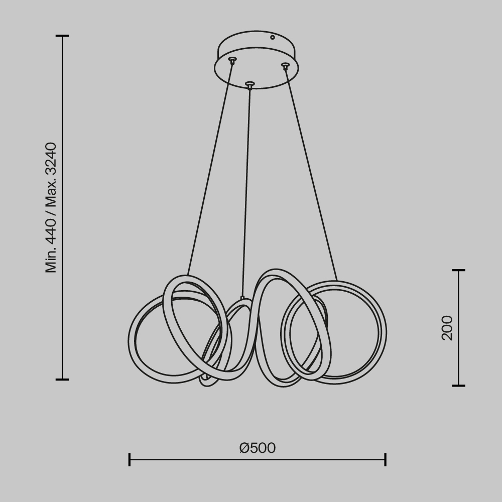 Подвесная люстра Maytoni Curve MOD241PL-L60BSK