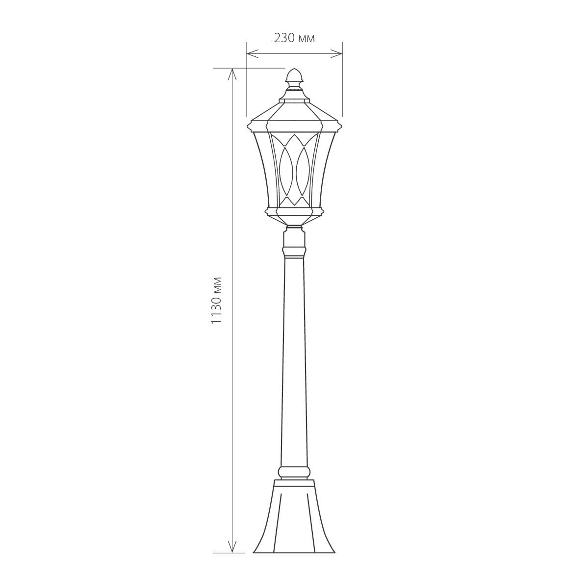 Уличный столб Elektrostandard Virgo GLXT-1450F черное золото