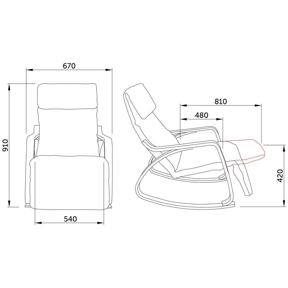 Кресло-качалка SMART 66506 серый