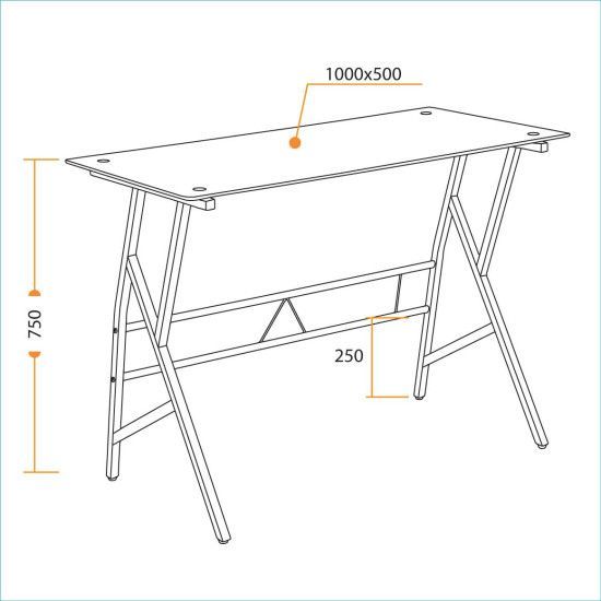 Стол компьютерный GD-02 белый