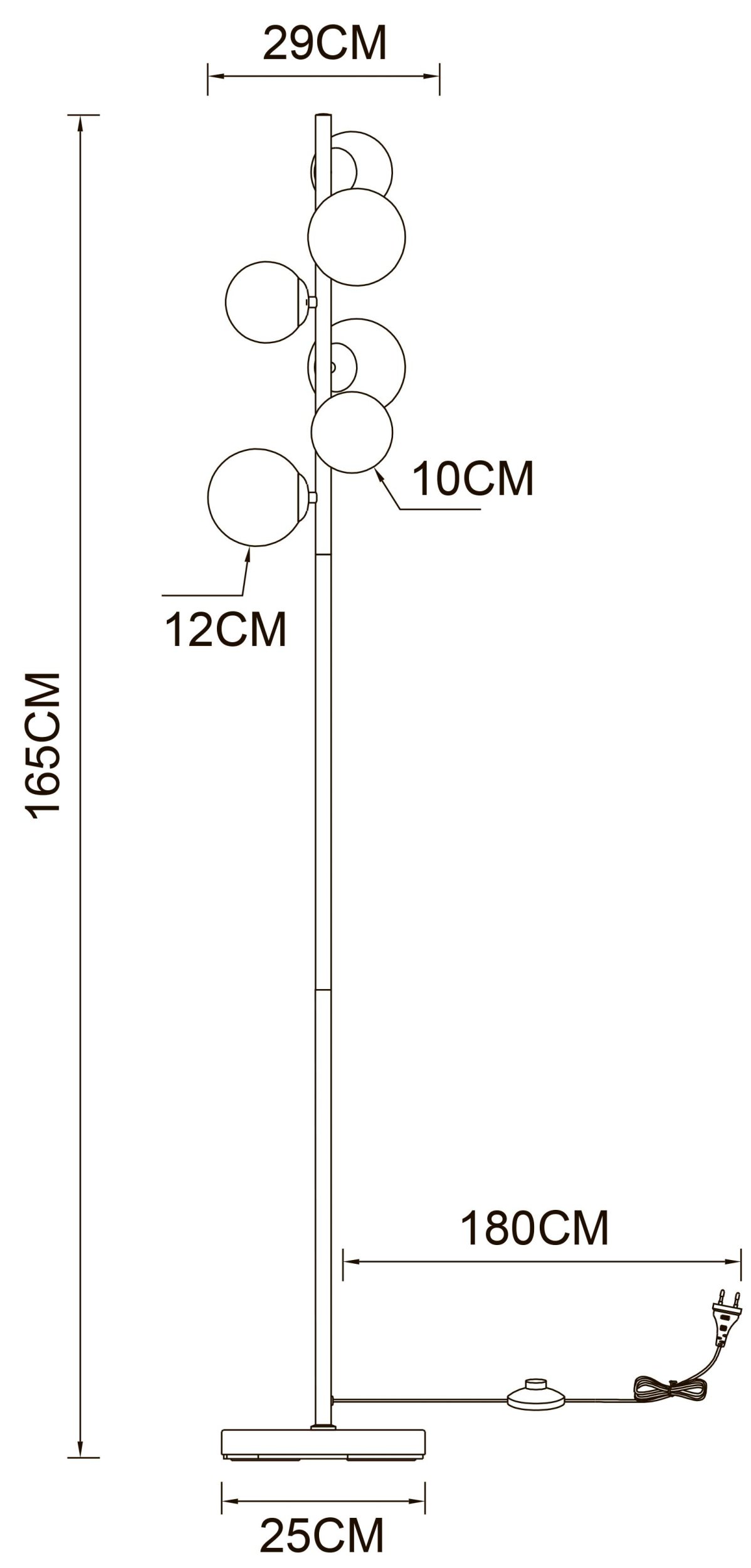 Торшер ARTE LAMP GEMINI A2243PN-6PB