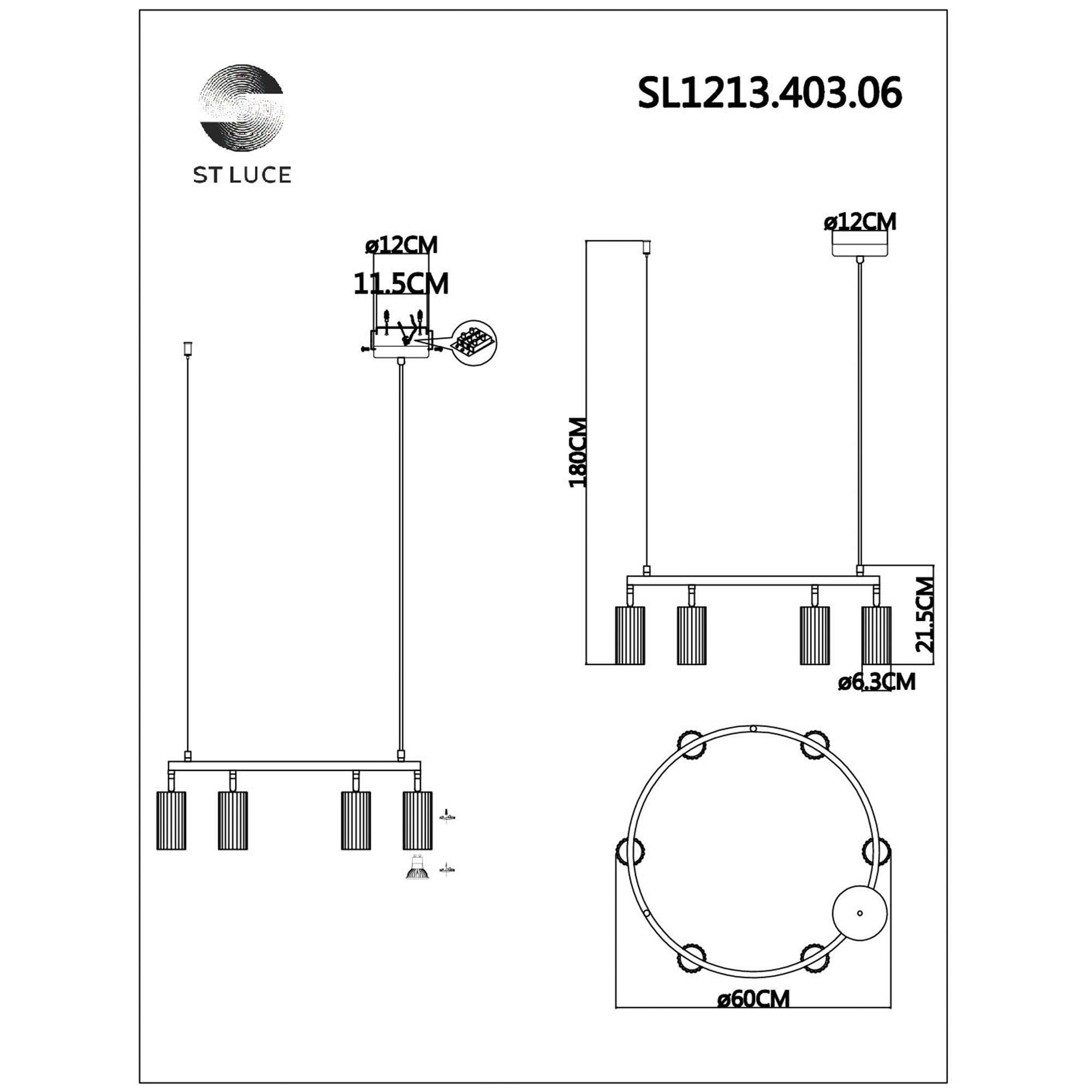 Подвесная люстра ST LUCE KENDO SL1213.403.06