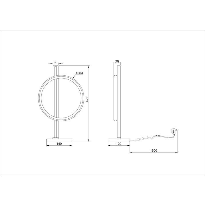 Лампа настольная ARTE LAMP FLUIDO A3913LT-10BK