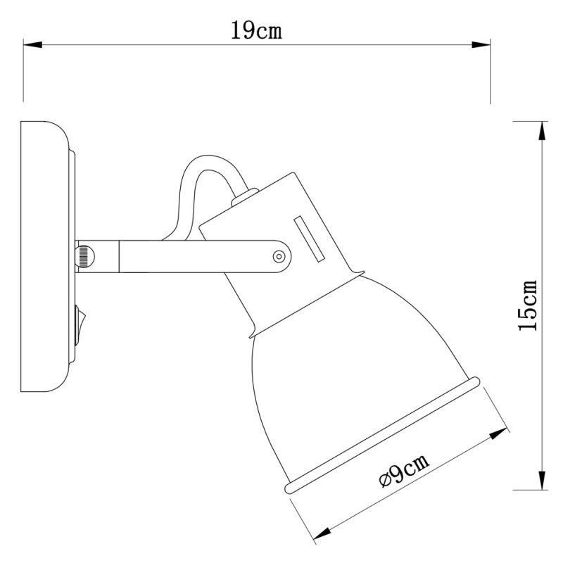 Спот настенный ARTE Lamp JOVI A1677AP-1GY