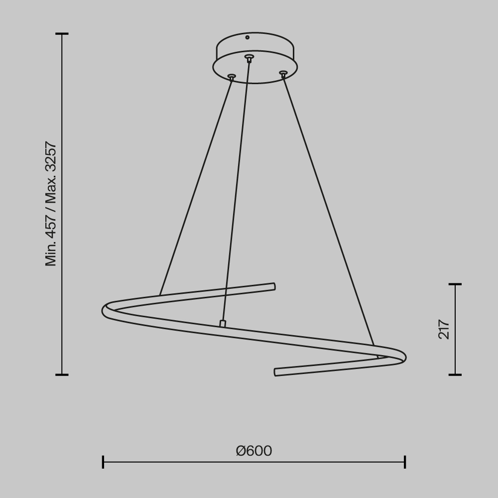 Подвесная люстра Maytoni Curve MOD242PL-L33BSK