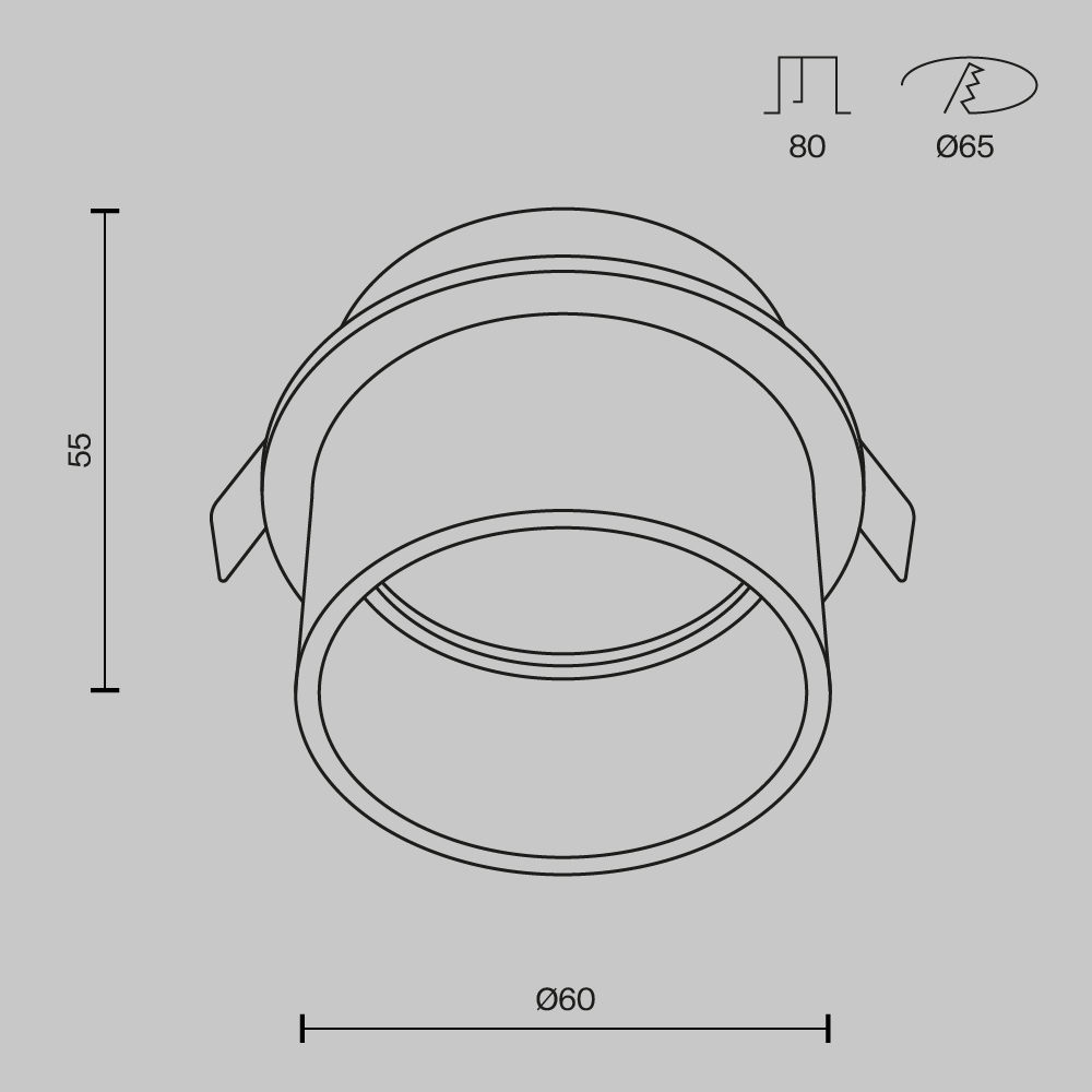 Точечный встраиваемый светильник Maytoni Technical Reif DL050-01W