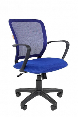 Кресло для оператора Chairman 698 Черный пластик (BLACK) ткань сетка синий ТВ (TW) 10