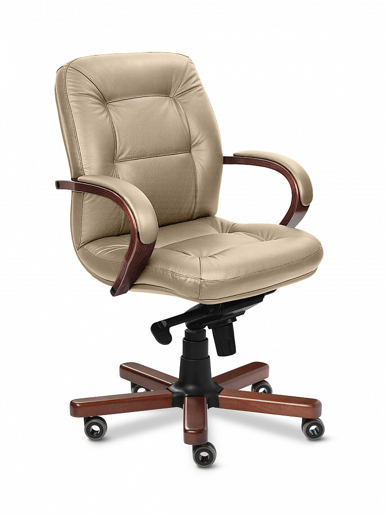 Кресло руководителя MULTI-OFFICE Виктория В (Victoria B) кожа бежевый