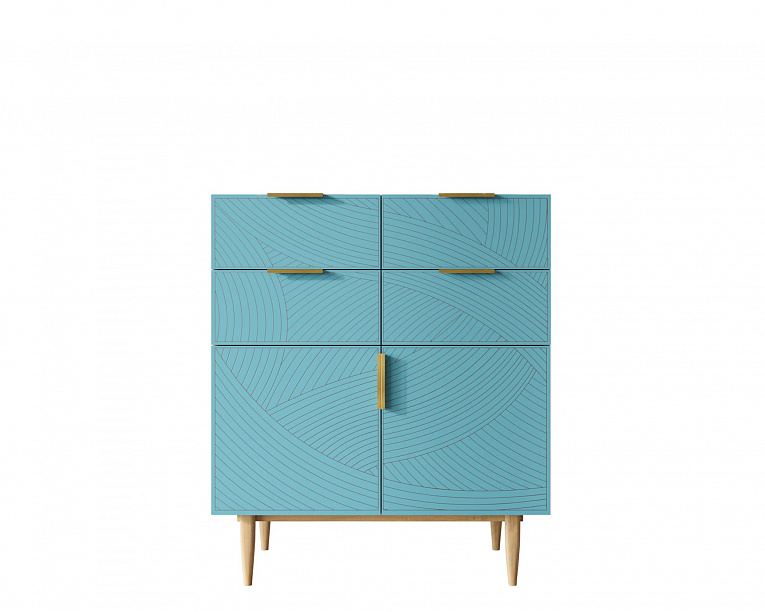 Комод Этажерка Line (Лайн) LN17/GR1/blue