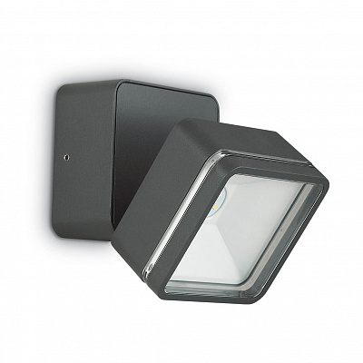 Уличный настенный светильник Ideal Lux OMEGA AP SQUARE ANTRACITE 4000K