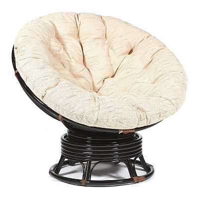 Кресло-качалка PAPASAN / ПАПАСАН 23/01 W с подушкой Antique brown ткань старт