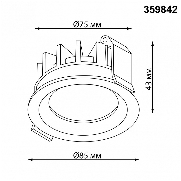 Точечный встраиваемый светильник NOVOTECH FLUO 359842