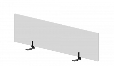 Экран фронтальный (меламин) 158x1,8x39см для стола bench Inspira (GDB) ЛДСП UMSFBE158BLNR белый / черный