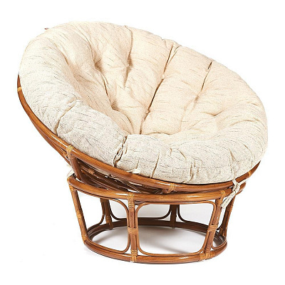 Кресло-качалка PAPASAN / ПАПАСАН 23/01 W с подушкой орех ткань старт