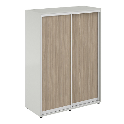 Шкаф купе Norden Сигма 1438х600х1953 высокий, з.ст. ХДФ, 2 штанги SG.716.SH.OD Серый Бархат/Дуб темный